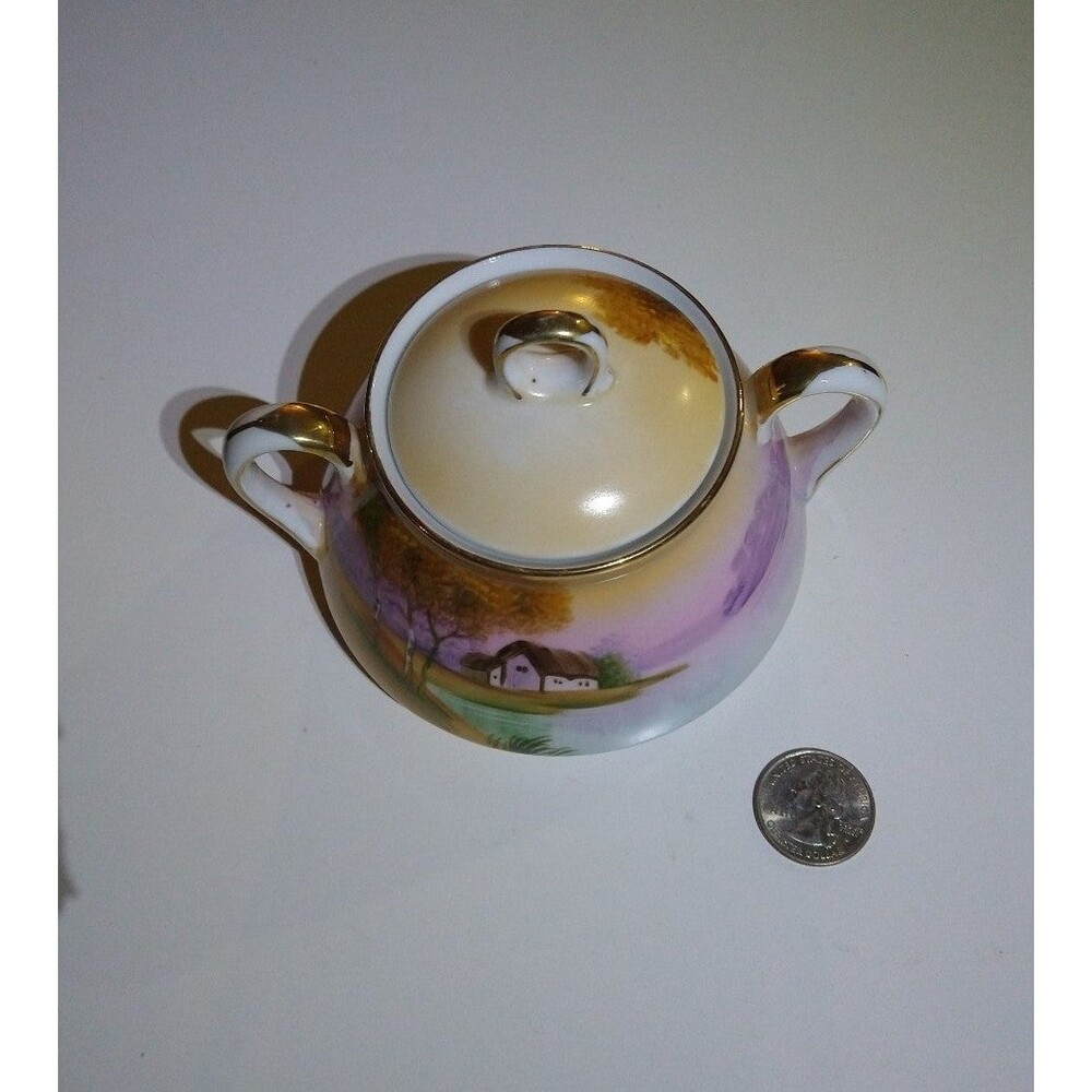 Vintage Hand painted Porcelain sugar dish - Picture 9 of 9